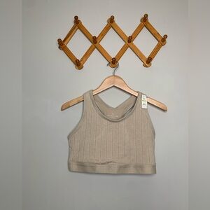 NWT Women’s Arie Offline Tan/Beige Bra Crop Top SZ XL